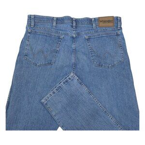 Wrangler Flex Comfort Stretch Denim Jeans 38x32 Light Wash Classic Fit